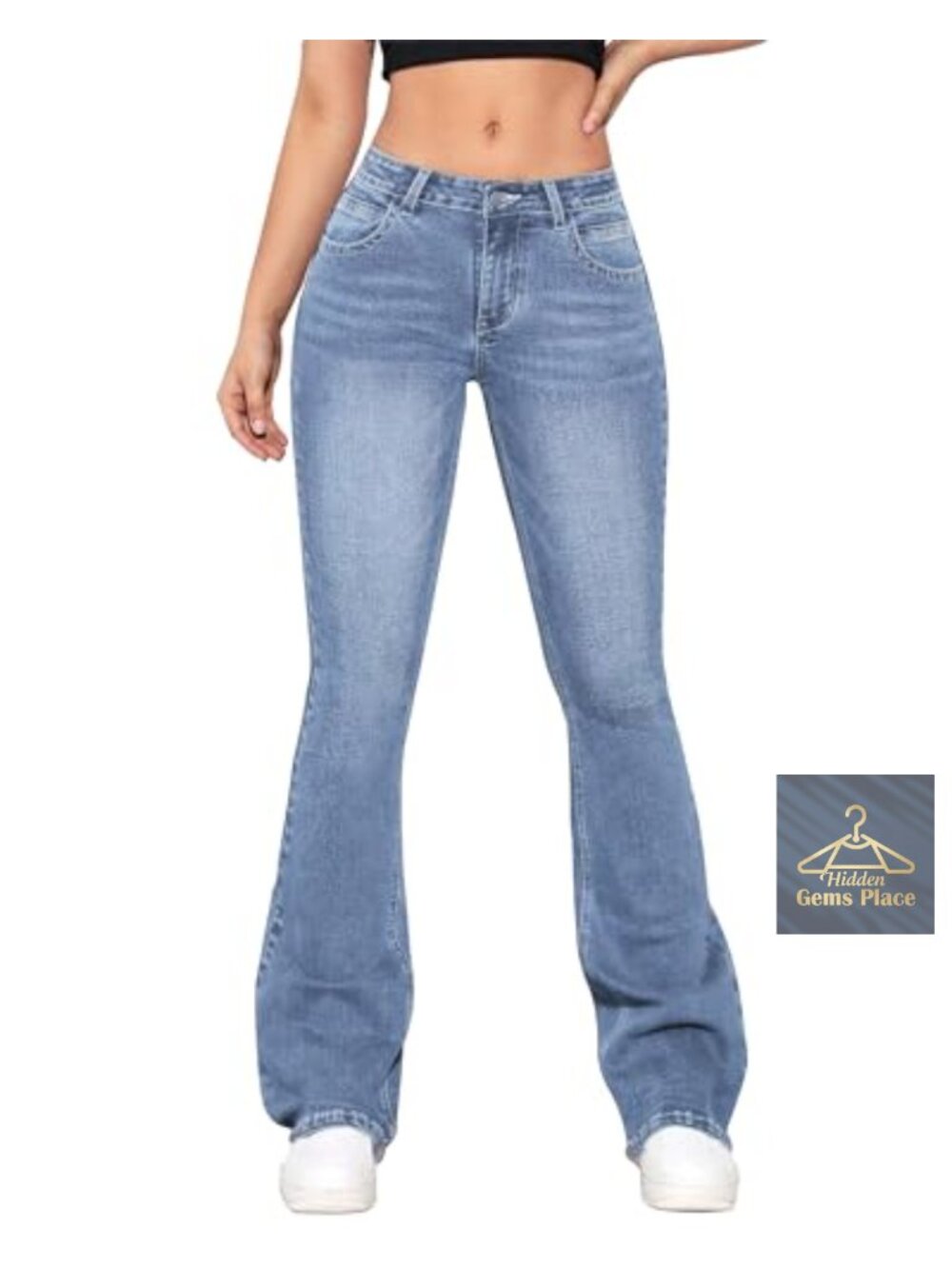 Stretchy Flare Jeans Bootcut Denim Pants Low Waisted